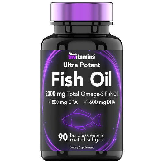 Burpless Omega-3 Fish Oil: 2000Mg X 90 Softgels | 1400Mg Total Omega-3 Fatty Acids (800Mg EPA & 600Mg DHA)